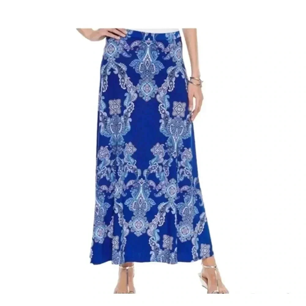 INC International Concepts Blue Maxi Skirt